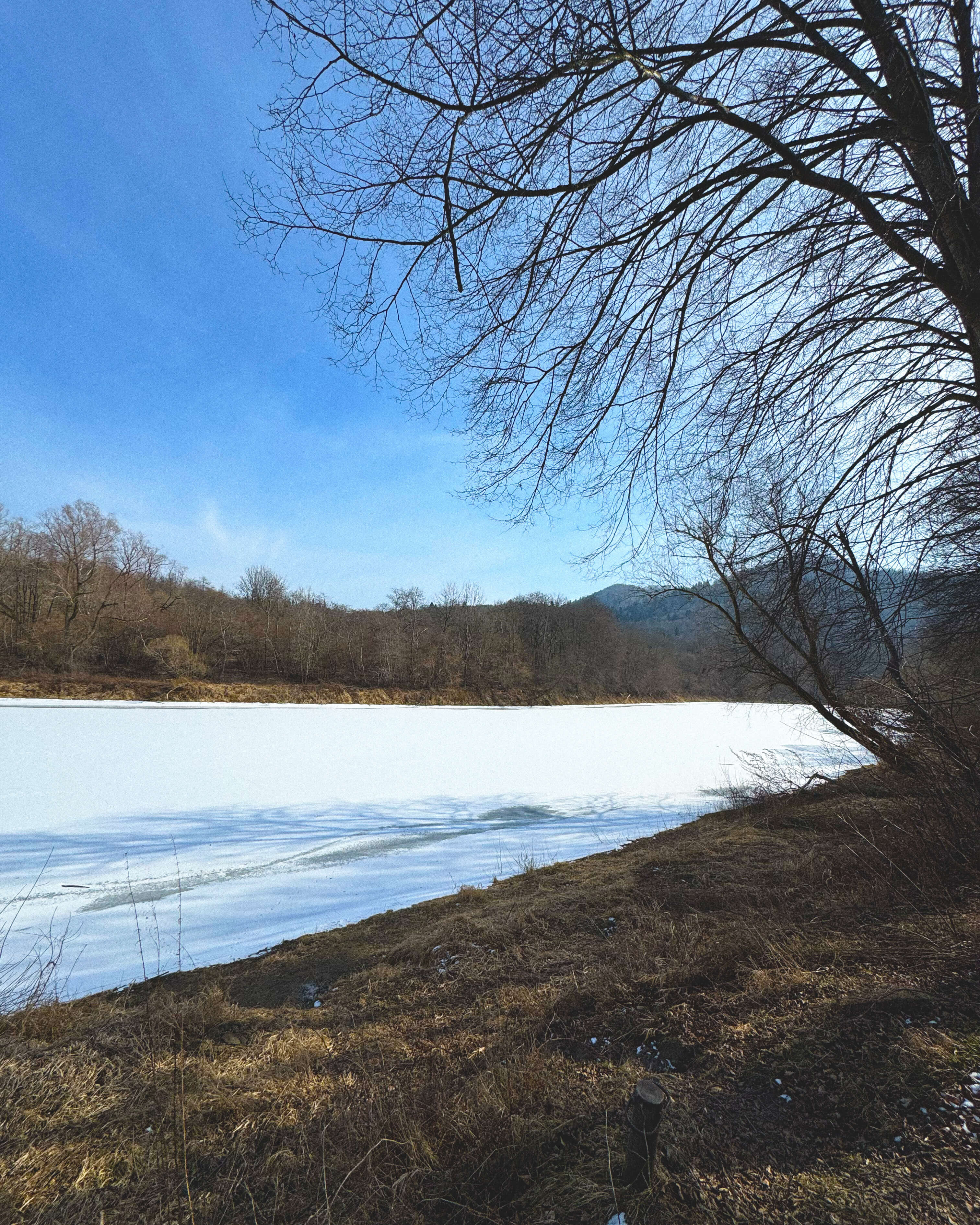 Frozen river, Poland