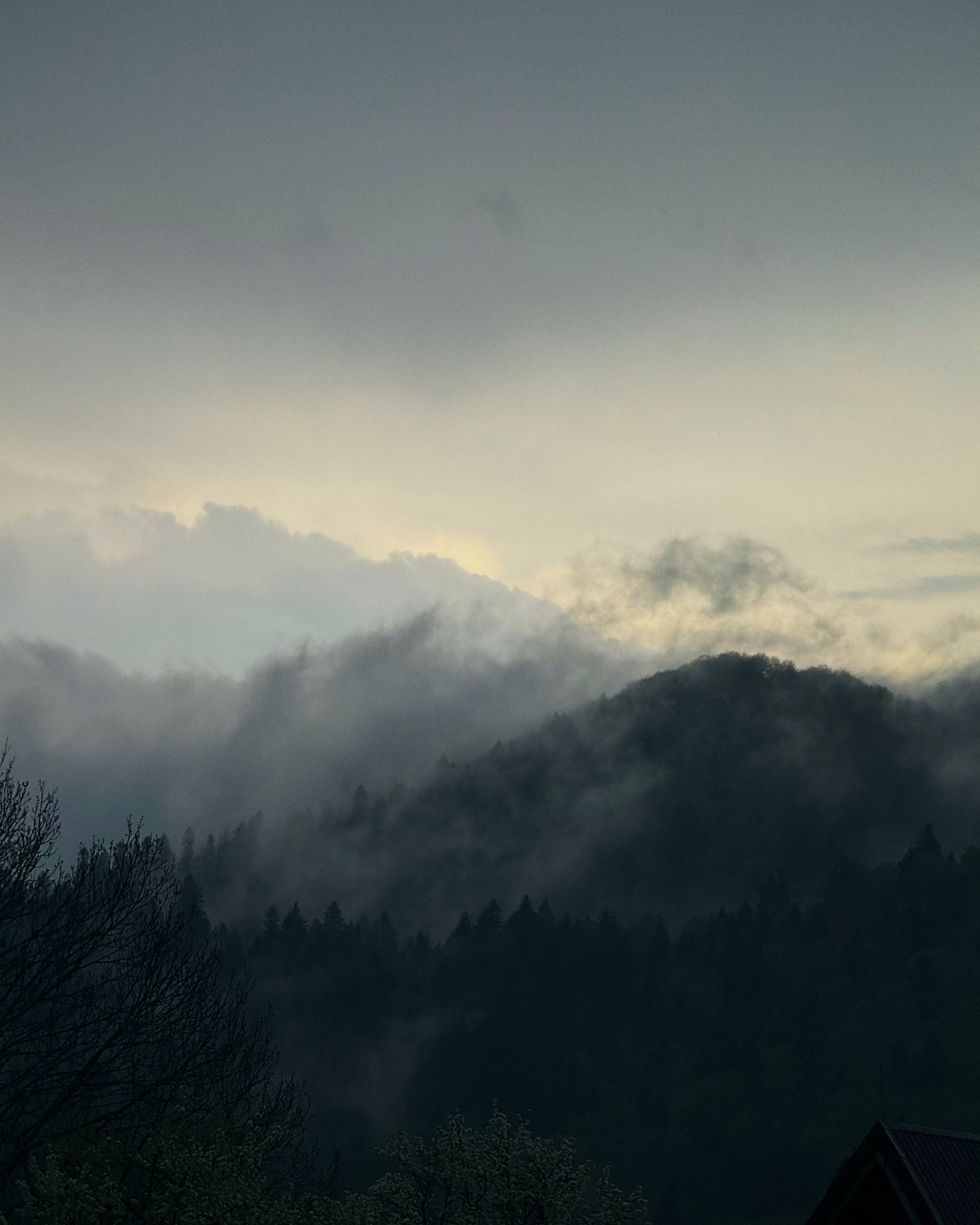 Foggy mountains, Poland