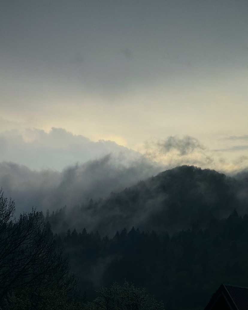 Foggy mountains, Poland