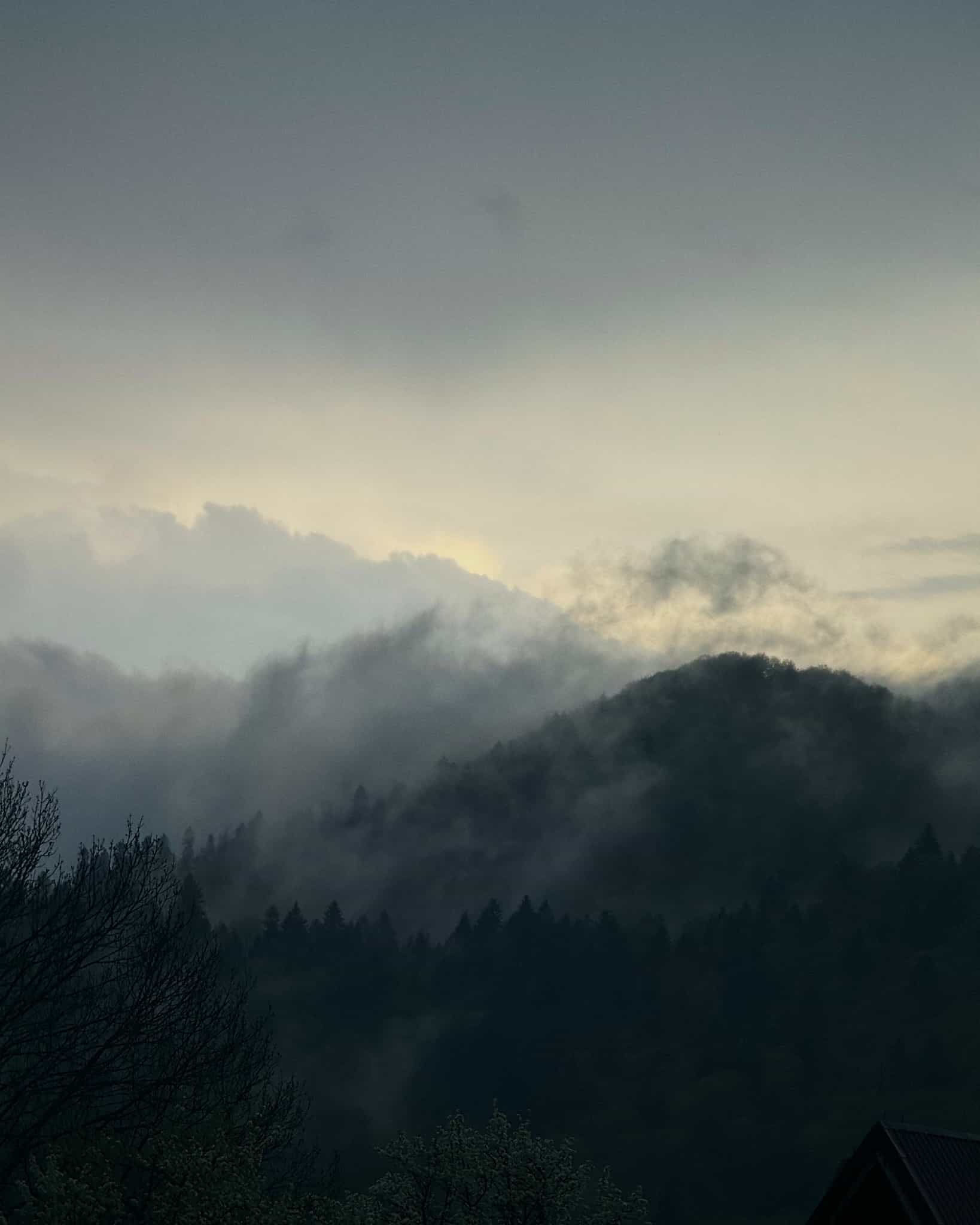 Foggy mountains, Poland
