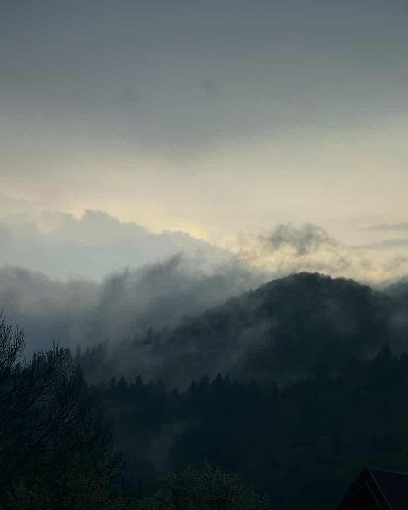 Foggy mountains, Poland